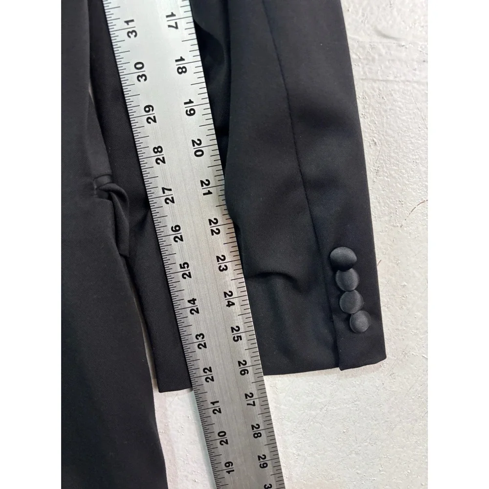 Hart Schaffner Marx 46XL 46L Black‎ Tuxedo Jacket Blazer Tux Evening Formal Wool